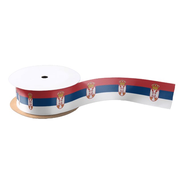 Serbia Flag Satin Ribbon (Spool)