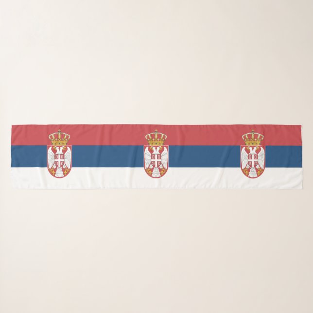 Serbia Flag Scarf (Front (Horizontal))
