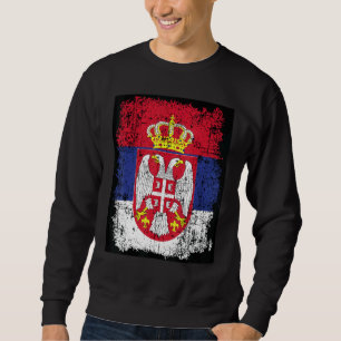 Serbia Flag Serbian Flag Coat Of Arms Eagle Serbia Sweatshirt