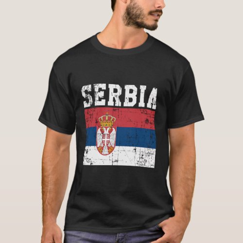 Serbia Flag Serbian Roots T_Shirt