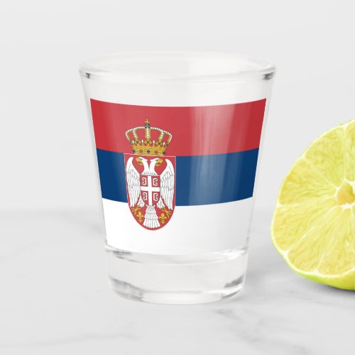 Serbia Flag Shot Glass