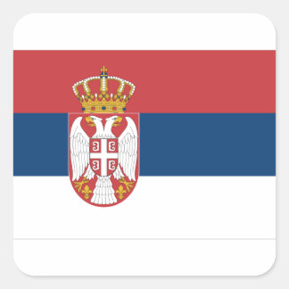 Serbia Flag Square Sticker