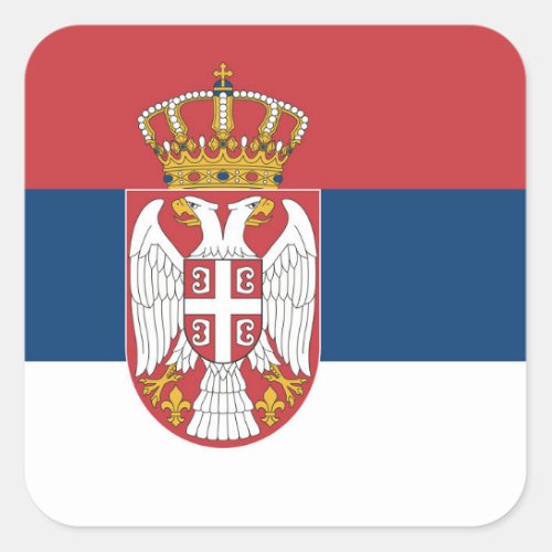 Serbia Flag Square Sticker