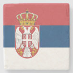 Serbia Flag Stone Coaster