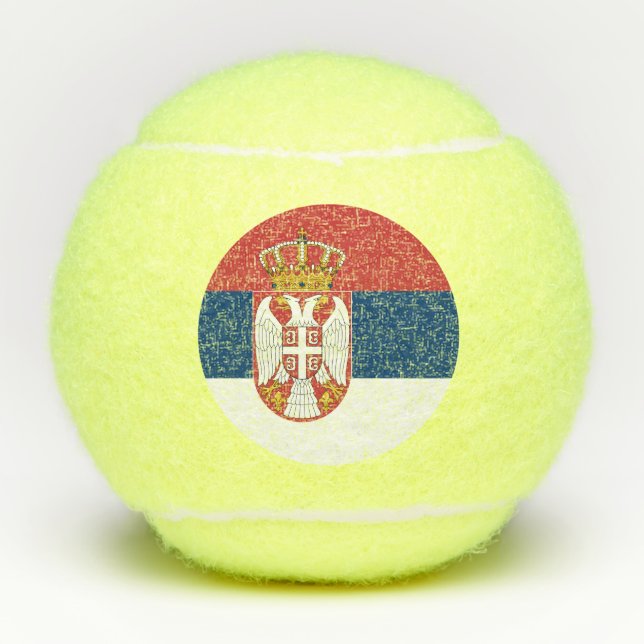 Serbia Flag Tennis Balls (Front)
