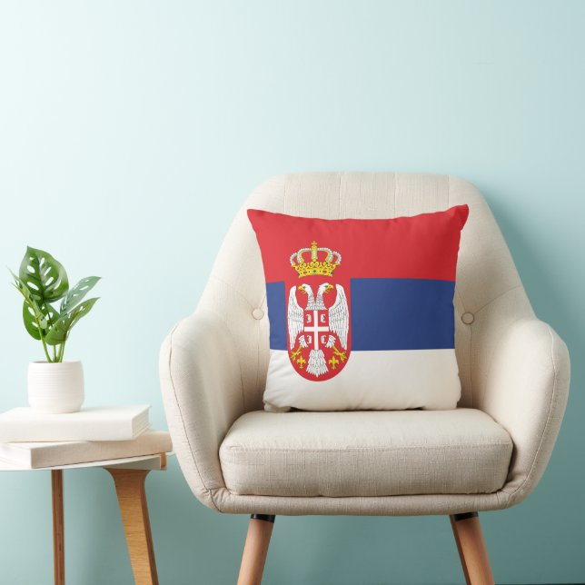 Serbia flag throw pillow (Chair)