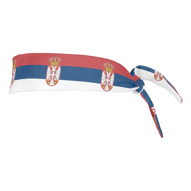 Serbia Flag Tie Headband (Rotate 90)