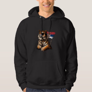 Serbia Flag Tiger Heart Serbian Pride Srbija Serbi Hoodie