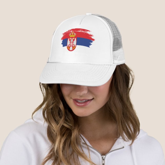Serbia flag trucker hat (In Situ)