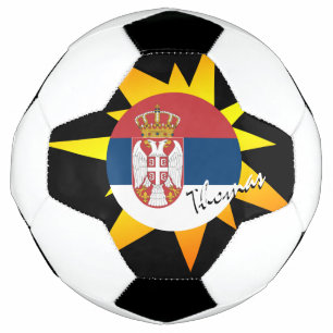 Serbia Football & Serbian Flag / BANG Soccer Ball