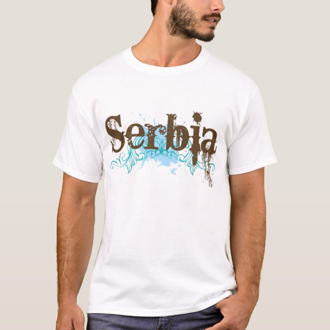 Serbia Grunge T Shirt (Front)