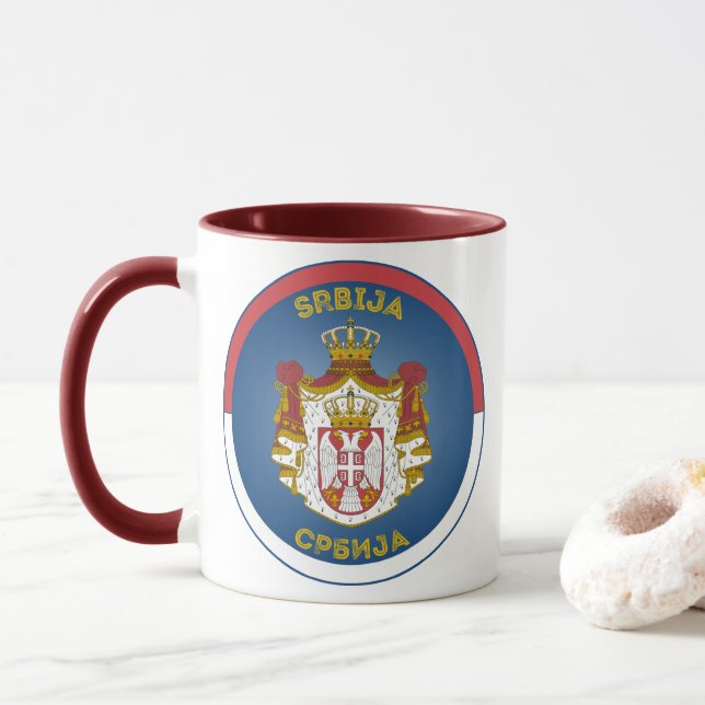 Serbia Heritage Emblem Mug (With Donut)