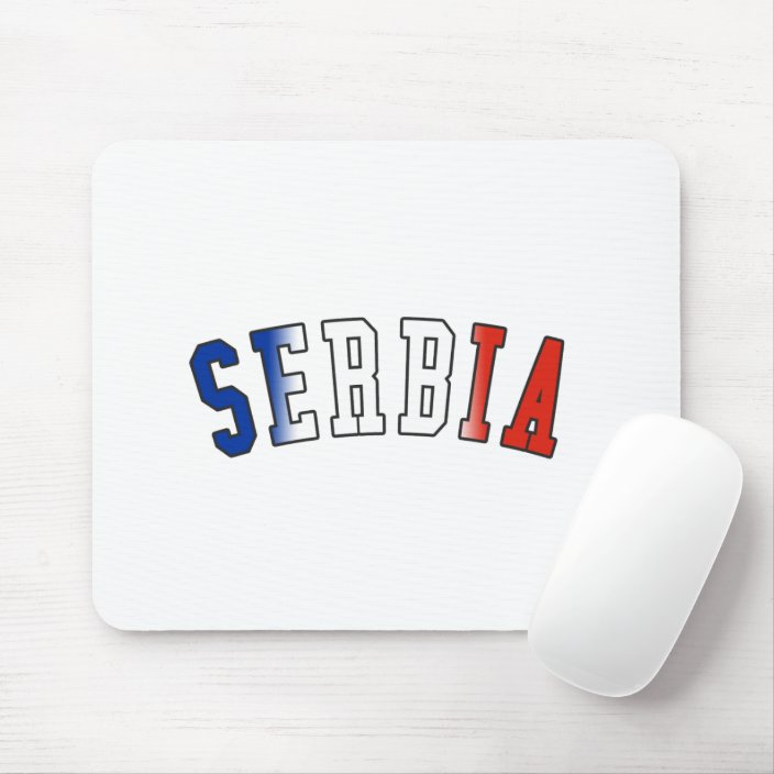 Serbia in National Flag Colors Mouse Pad