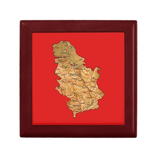 Serbia Map Gift Box