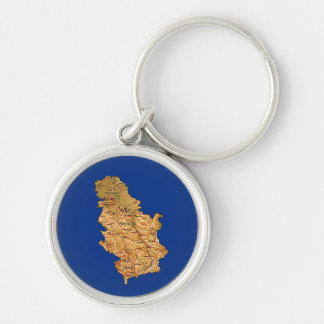 Serbia Map Keychain