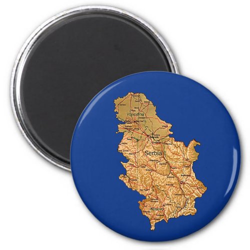 Serbia Map Magnet