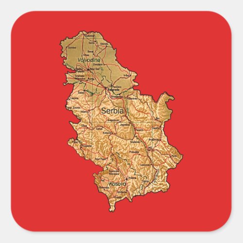 Serbia Map Sticker