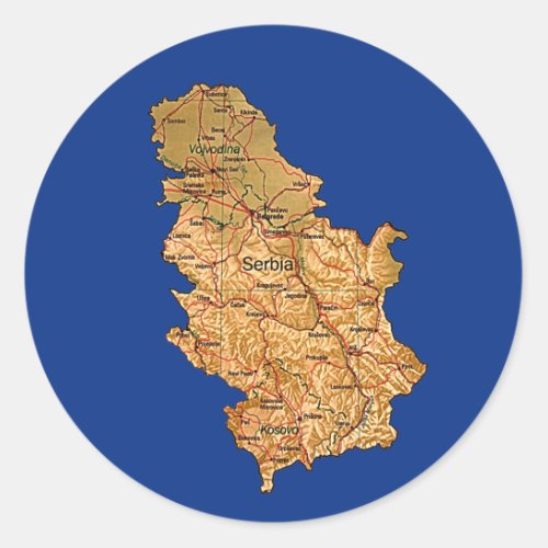 Serbia Map Sticker