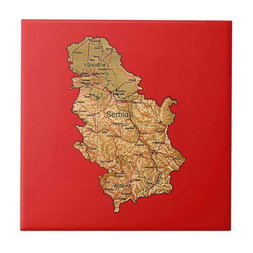 Serbia Map Tile