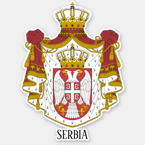 Serbia National Coat Of Arms Patriotic Sticker