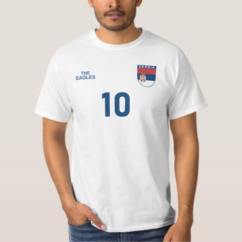 Serbia National Football Team Soccer Retro Jersey T_Shirt