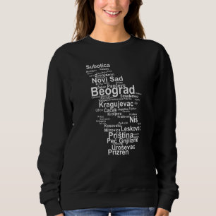 Serbia Outline Srbija Yugoslavia Serbian Pride Ser Sweatshirt