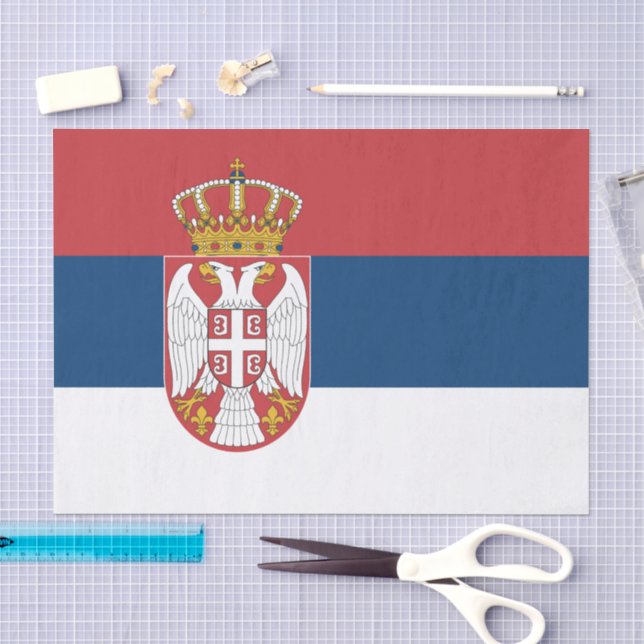 Serbia paper tissue, Serbian Flag tissue paper (Craft)