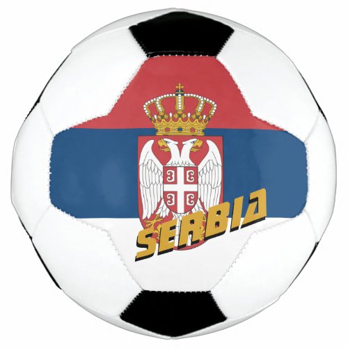 Serbia patriotic Football  Serbian Flag  Sports Soccer Ball