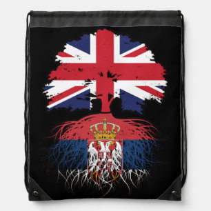 Serbia Serbian British UK United Kingdom Britain Drawstring Bag