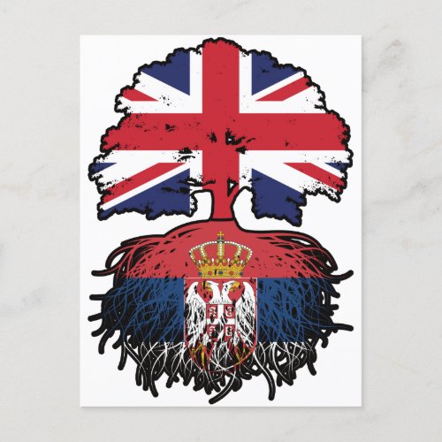 Serbia Serbian British UK United Kingdom Britain Postcard