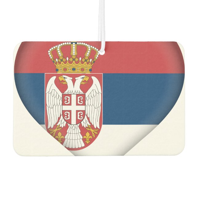 Serbia (Serbian) Flag Air Freshener (Front)