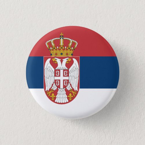 Serbia Serbian Flag Button
