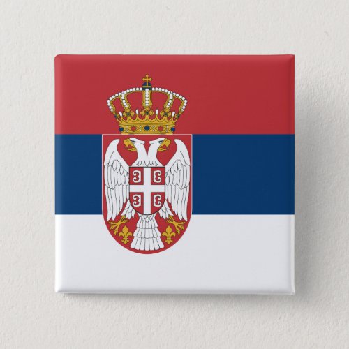 Serbia Serbian Flag Button