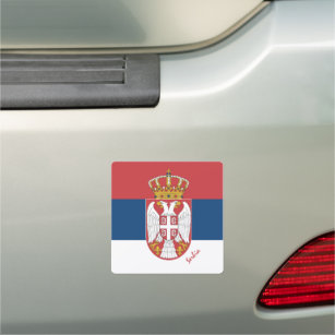 Serbia & Serbian Flag /car travel sticker Car Magnet