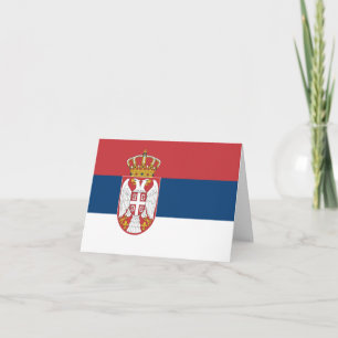 Serbia (Serbian) Flag Card
