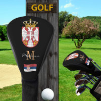 Serbia, Serbian Flag Monogrammed Golf Clubs Covers