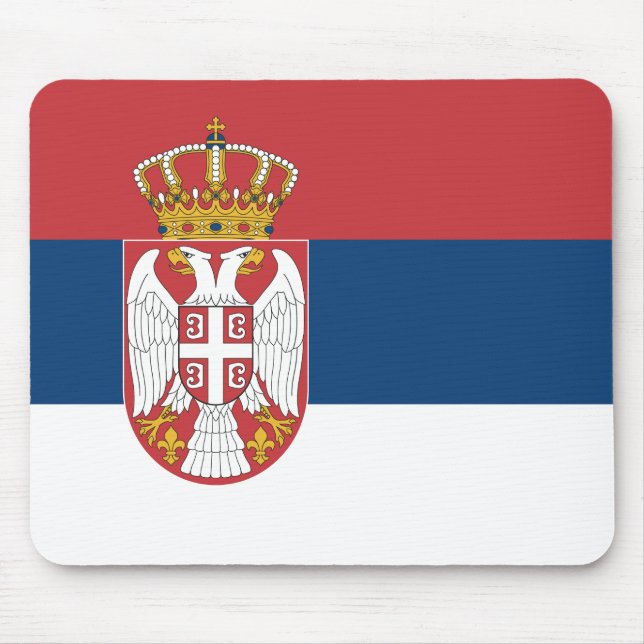 Serbia (Serbian) Flag Mouse Pad (Front)