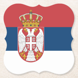 Serbia (Serbian) Flag Paper Coaster