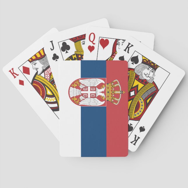 Serbia (Serbian) Flag Poker Cards (Back)