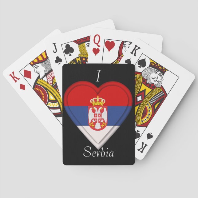 Serbia Serbian flag Poker Cards (Back)