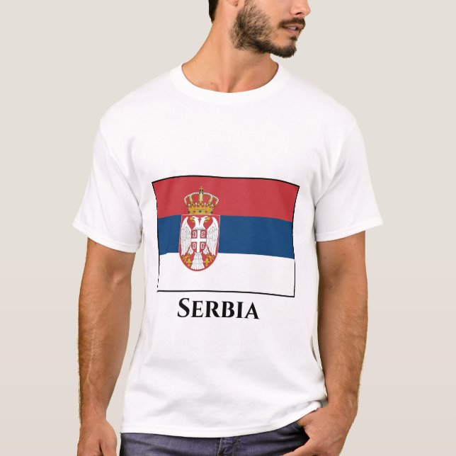 Serbia (Serbian) Flag T-Shirt (Front)