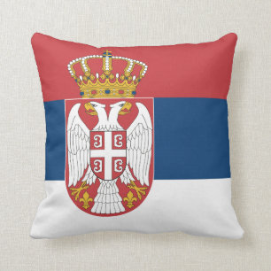 Serbia (Serbian) Flag Throw Pillow