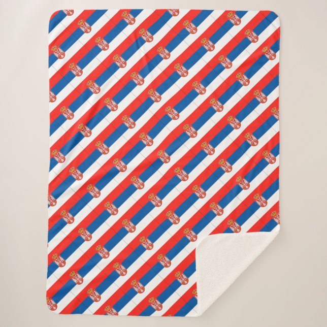 Serbia Sherpa Blanket (Front)