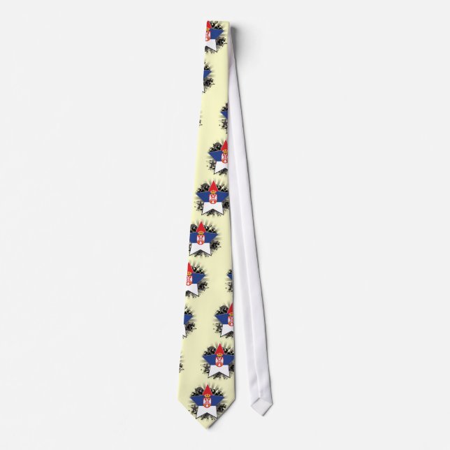 Serbia Star Neck Tie (Front)