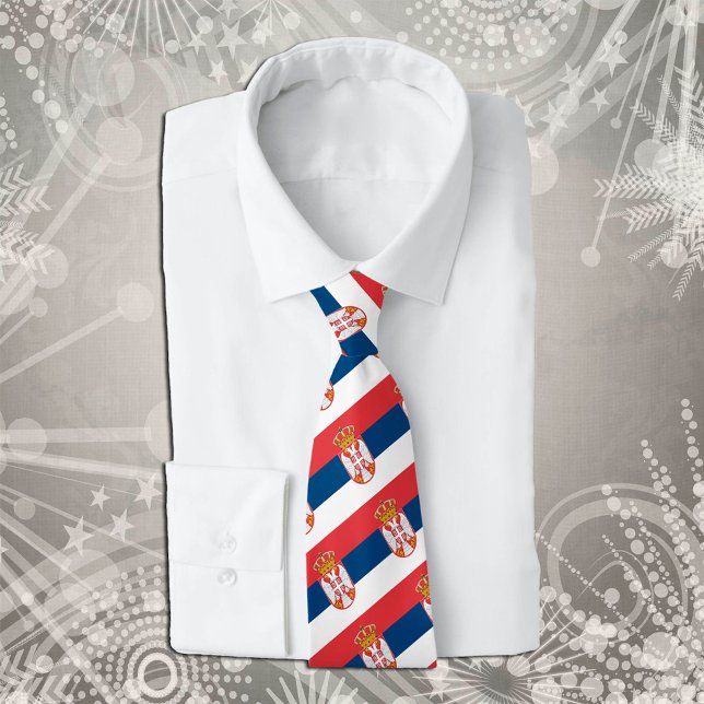 Serbia Ties, fashion Serbian Flag business Neck Tie (Creator Uploaded)