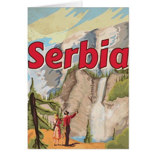 Serbia vintage Travel Poster (Front)