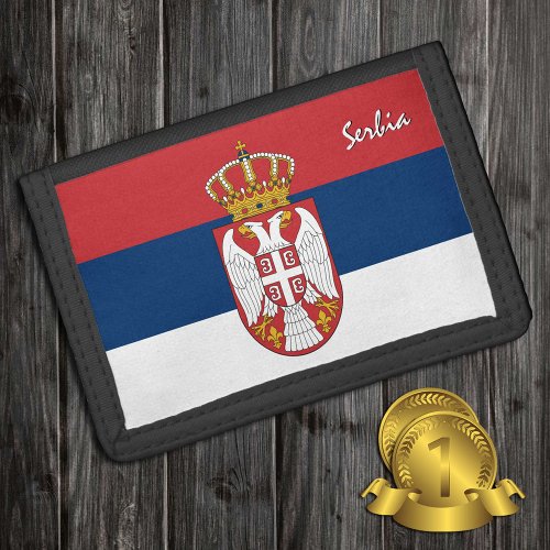 Serbia wallet Serbian flag patriot sports Trifold Wallet