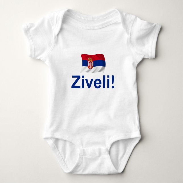Serbia Ziveli! Baby Bodysuit (Front)