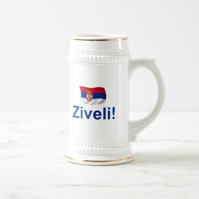 Serbia Ziveli! Beer Stein (Right)