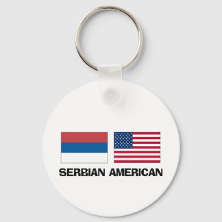 Serbian American Keychain